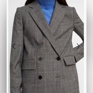 Theory virgin wool Piazza Jacket in Wales Flannel Double Breasted Blazer size 6